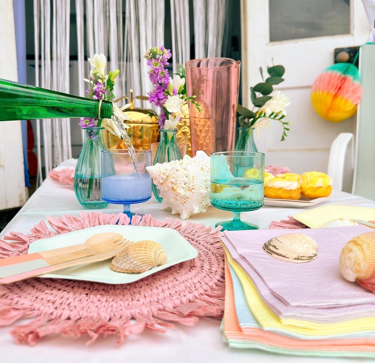 Talking Tables Niedliche Pastellservietten | Hochwertige, recycelbare weiche Einwegservietten für Kindergeburtstagsfeier, Babyparty, Junggesellenabschied, Picknick, Decoupage-Geschirr