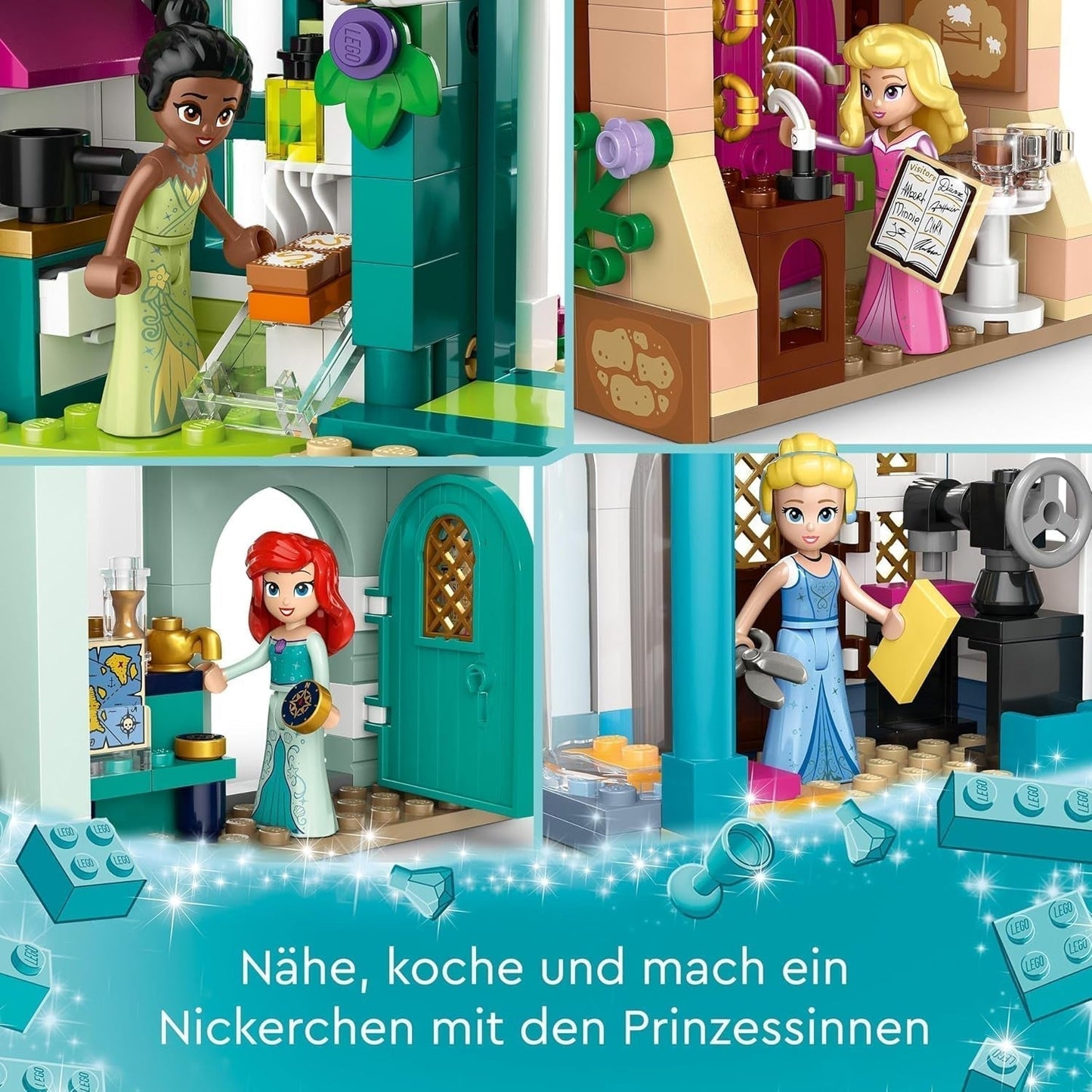 LEGO Disney Princess: Disney Princess Adventure Market, Spielzeughaus mit 4 Puppen, darunter Aschenputtel und Arielle, Spielset mit Schatzkarte, Geschenk für Mädchen und Jungen ab 6 Jahren 43246 Bausets Besuche den LEGO-Store