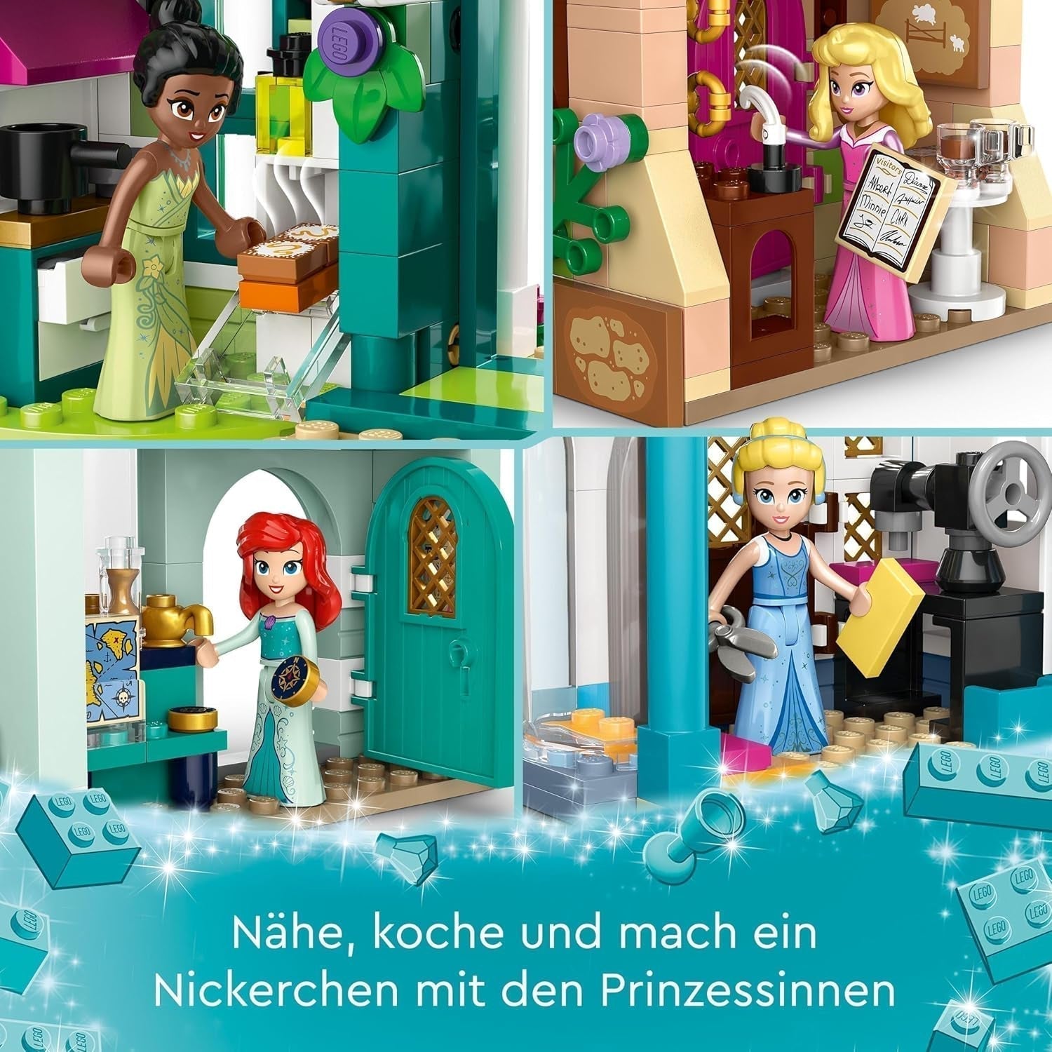 LEGO Disney Princess: Disney Princess Adventure Market, Spielzeughaus mit 4 Puppen, darunter Aschenputtel und Arielle, Spielset mit Schatzkarte, Geschenk für Mädchen und Jungen ab 6 Jahren 43246 Bausets Besuche den LEGO-Store