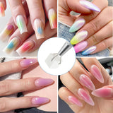 Eiito 100 Stück Weiche Nagelschwämme Für Ombre, Mit 2 Greifstift, Aura-Maniküre-Nailkunst-Werkzeuge (Silber + Gold)
