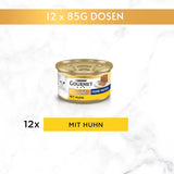 Gourmet Gold Fine Paste Katzenfutter nass, mit Huhn, 12er Pack (12 x 85g)