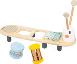 Janod – Musikstücke „Sweet Cocoon“ – 5 musikalische Aktivitäten für Kinder – Frühe musikalische Bildung – FSC-Holzspielzeug – Ab 12 Monaten, J04058 Babyspielzeug Naty Shop