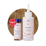 Permanentes Haarfärbeset, 100 % Grauabdeckung, Heimfärbung, 0 % Ammoniak-Haarfärbemittel, multidimensionale Haarfärbemittel, professionelle Haarfärbemittel, Naty Shop Haarfärbemittel Mittelblond 8N
