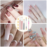 Nail Art Rendering-Werkzeuge Schwamm Undtupfpinsel, Sponge Brush Applicator, Doppelter Kopf Ombre Sponge Stick Mit 4 Ersatzköpfen, Nail Art Schwamm Und Tupfpinsel, Ombre Nagelpinsel Für Gelnägel