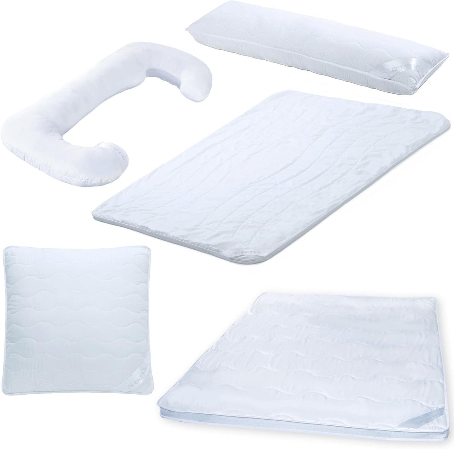 Ambiente Sommerlichtdecke 220 x 240 cm Mikrofaserdecke atmungsaktiv Winter Sommer Steppdecken und Steppdecken Naty Shop