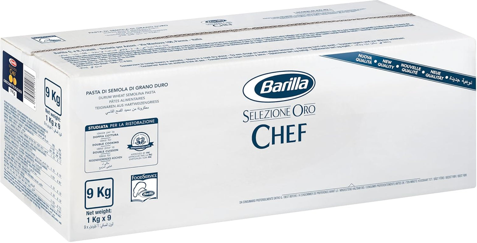 Barilla Selezione Oro Chef Orecchiette Pugliesi, 9er Pack (9 x 1kg)