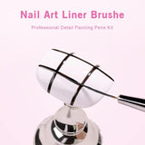 Sularpek Nail Art Liner Pinsel, 5 Stück Profi Detail Fine Nails Gel Nails Pinsel, Nagel Pinsel Dünn Für Beauty Frauen Nagelstudio (5 Größen, Rosa)