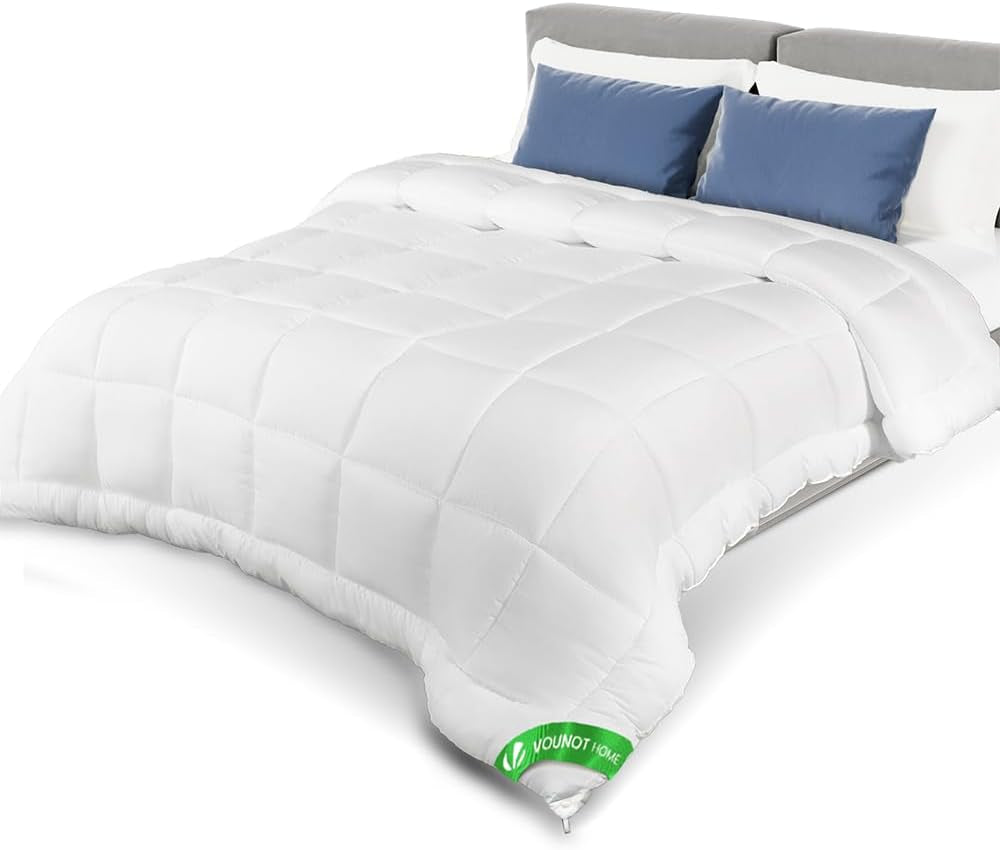 VOUNOT Bettdecke 155 x 200 cm, 4-Jahreszeiten-Winterbettdecke, 2er-Set, 500 g/m², bestehend aus 2 zusammengeknüpften Steppdecken, anpassbare Bettdecke für Sommer und Winter, Öko-Tex-Standard. Bettdecken und Steppdecken, Naty Shop, leichte Sommerdecke, 200 x 200 cm