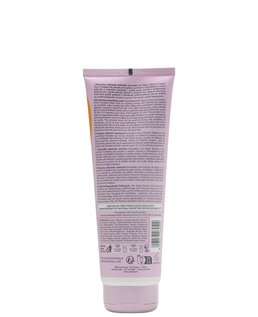 INEBRYA KROMASK Farbmaske, pflegend, Honig, 250 ml Naty Shop Haarmaske