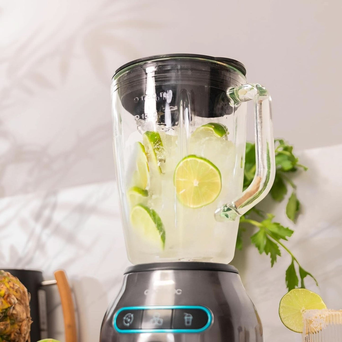 Cecotec Standmixer Power Black Titanium 2200MAX Smooth, 2200 W Maximale Leistung, 6 Klingen Aus Edelstahl, Ice-Crush-Funktion, Turbo- Und Smoothie-Funktion, Autoclean-Funktion Kitchen Naty Shop