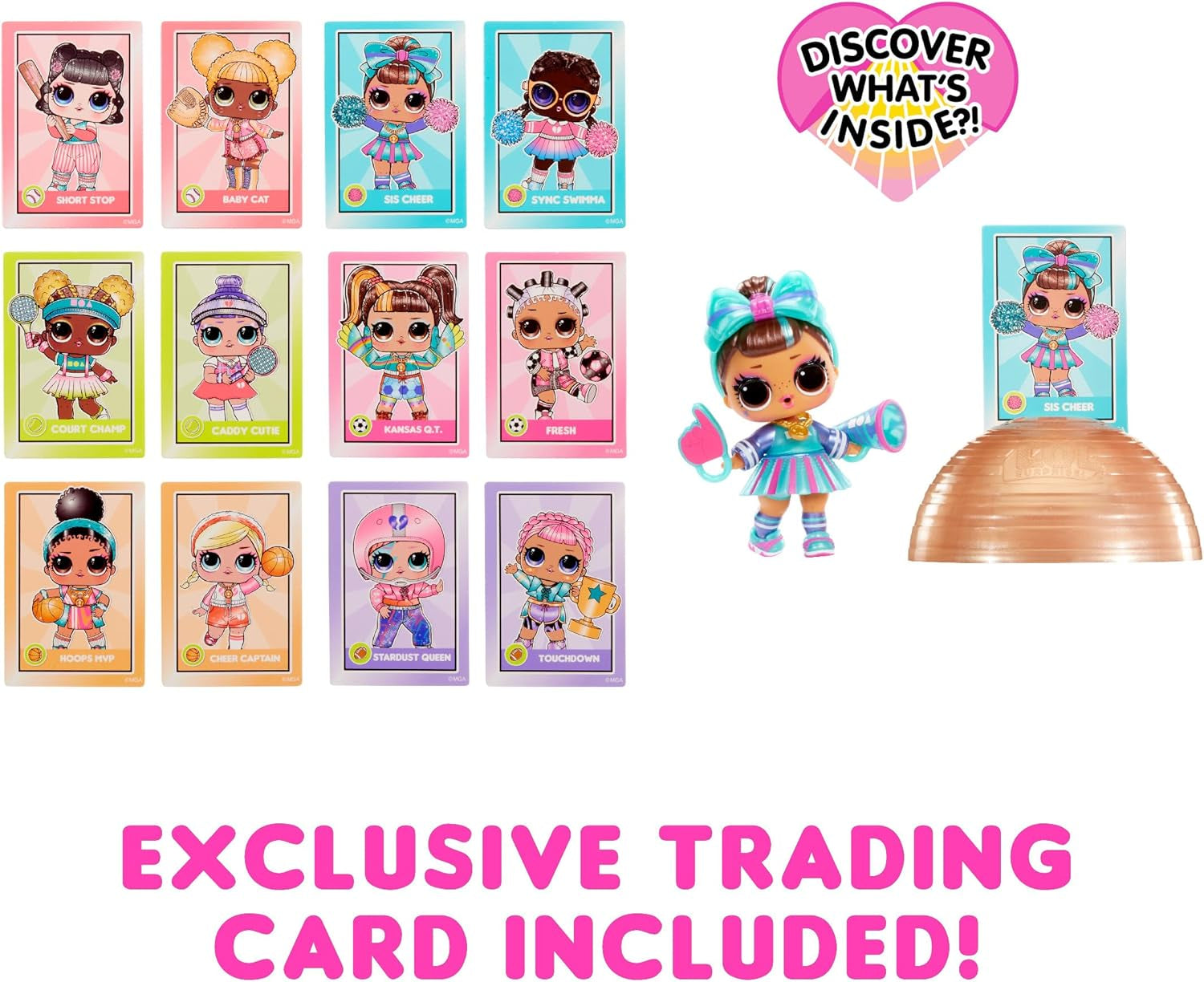 LOL Überraschung! All-Star Sports Vault Tots Collection – Enthält 1 Puppe, gepanzerte Verpackung, 12 Sammelpuppen, 8 Auspackzubehör, ideal für Kinder ab 4 Jahren, Pink