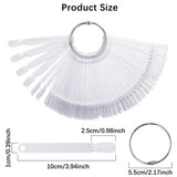 300 transparente Nagelstifte, fächerförmige Nageldesigns, Farbdisplay-Spitzen mit 6 Metallringen, künstliche Nagelplatte für Nagelstudio und Gellack-Übungen für Anfänger