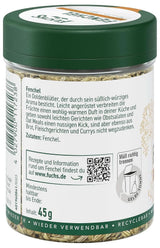 Fuchs - Ganzer Fenchel - süß-würziger Geschmack für Obstsalate - 45 g Condimente Naty Shop