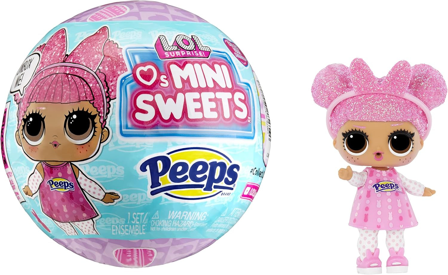 LOL. Überraschung! Loves Mini Sweets Peeps - Cute Bunny - Limitierte Auflage mit Frühlingsthema - Sammlerpuppe mit 7 Überraschungen - Für Mädchen, Jungen und Sammler ab 4 Jahren