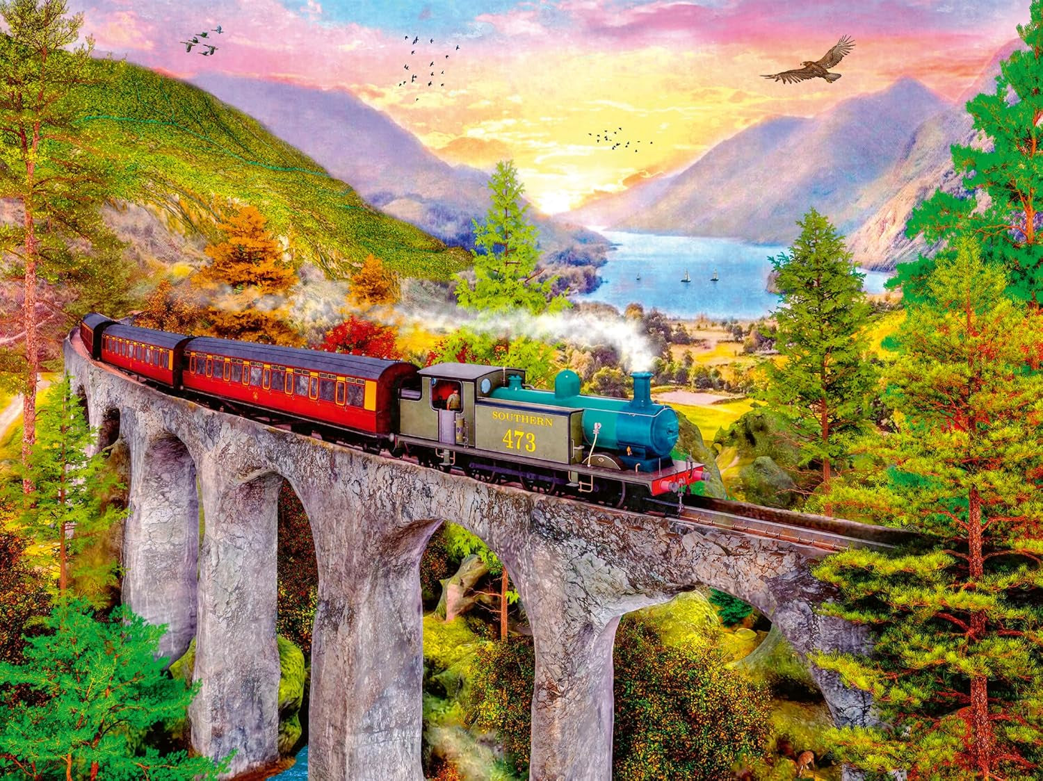 Ravensburger Puzzle 12000795 – Zugfahrt im Herbst – 1500-teiliges Puzzle für Erwachsene und Kinder ab 14 Jahren, Puzzle Naty Shop Standardtitel