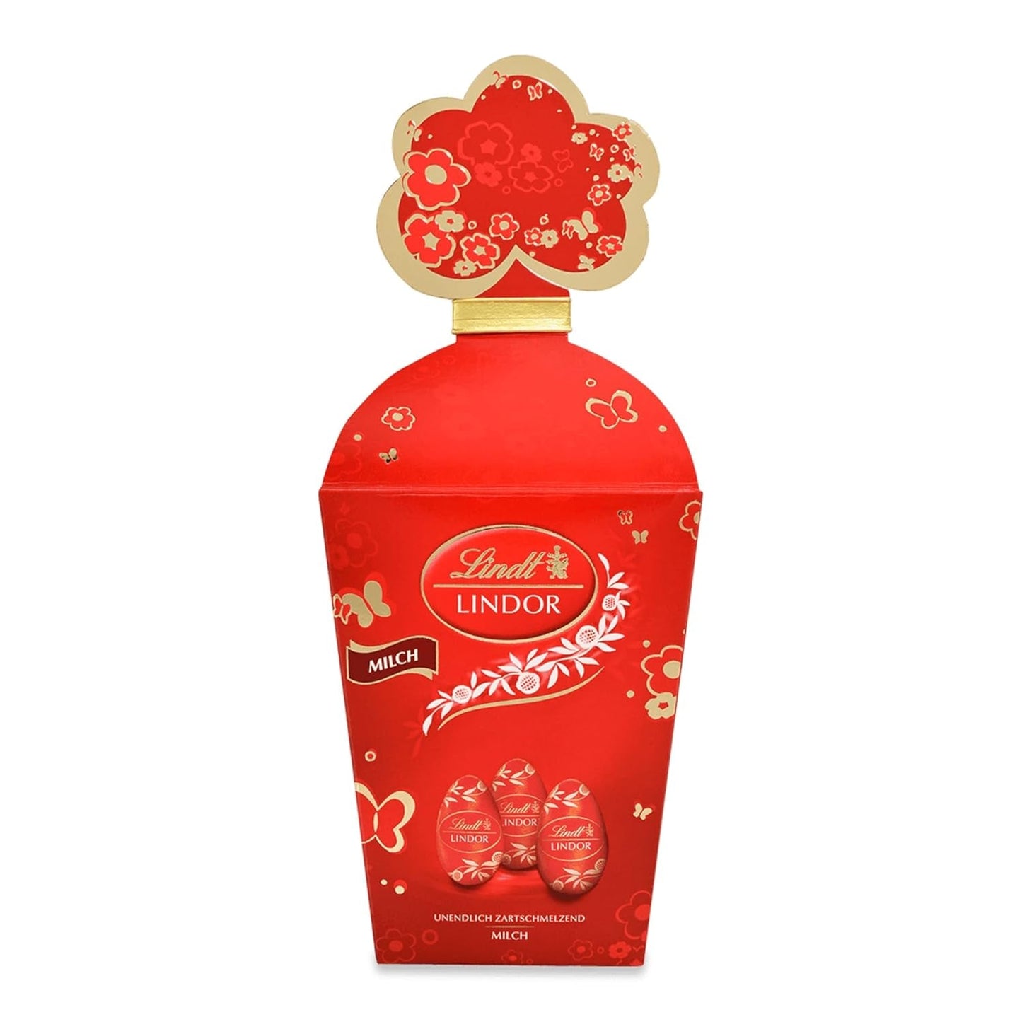 Ostermischung Lindt Schokolade LINDOR | Schachtel 144g | LINDOR-Eier, die auf der Zunge zergehen, in drei Varianten: Milchschokolade, Zartbitterschokolade, Haselnuss | Osterschokolade | Geschenk aus Schokolade | 1 Packung