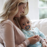NUK Space Baby Schnuller 6–18 Monate, extra große Öffnungen für empfindliche Haut, BPA-freies Silikon, Zebramuster, 2er-Pack