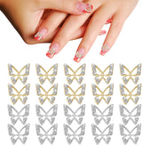 20 Stück Glitzer-Schmetterlings-Nagelanhänger, Nagelkunst-Strasssteine, Nagelsteine, Schmetterlings-Nagelkunst, Strasssteine, Valentinstag-Nagelanhänger, DIY-Handyhüllen-Dekoration