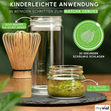 Bio-Matcha-Tee Premium-Pulver, 100 g, hochwertigster Grüntee aus Japan Kagoshima – perfekt für Smoothie, Matcha Latte, japanischer Grüntee, vegan, ohne Zusatzstoffe, plastikfreie Verpackung
