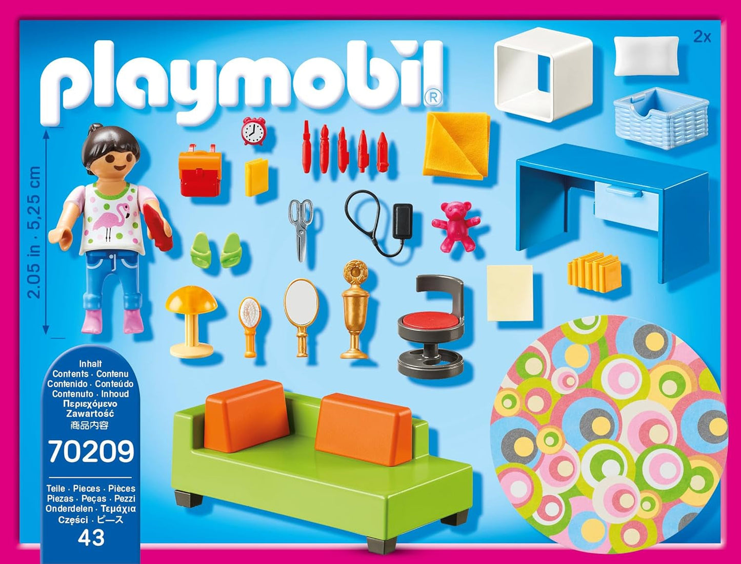 PLAYMOBIL Puppenhaus 70209 Jugendzimmer mit Mädchenfigur und Zubehör, ab 4 Jahren Dollhouses Naty Shop