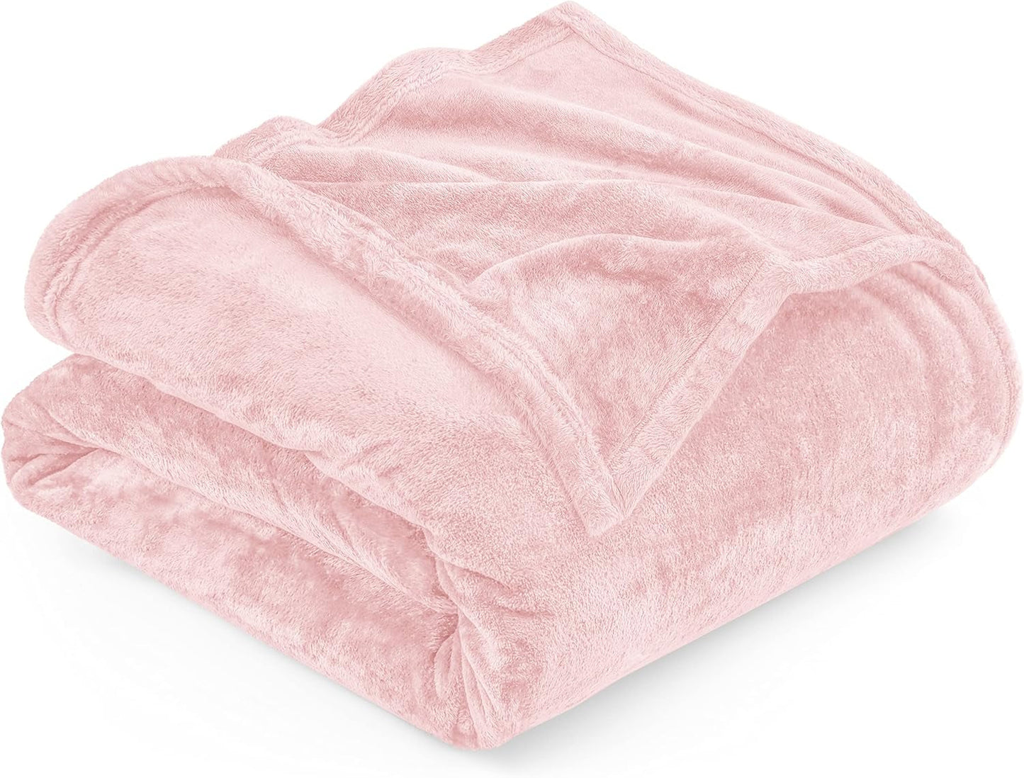 Utopia Bedding Kuschelige Fleecedecke [228 x 228 cm, Grau] Weiche, leichte, warme und flauschige Decke, bequeme und atmungsaktive Decke für Bett, Sofa, Couch, Betten und Decken. Besuche den Utopia Bedding-Store, rosa, 228 x 167 cm