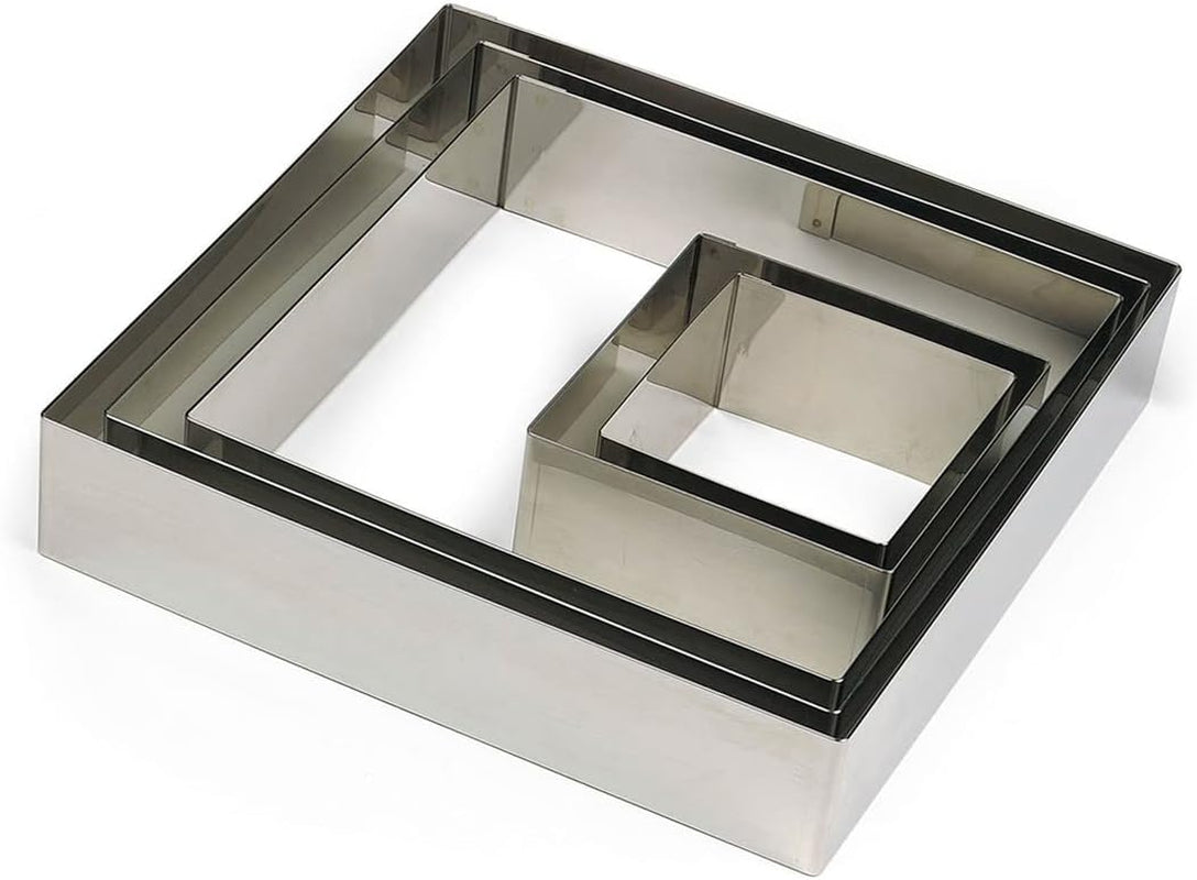 863322/Keksdose, quadratische Form, Edelstahl, 12 cm