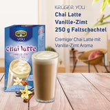 KRÜGER YOU Chai Latte Vanille-Zimt, Instantzubereitung für Milchgetränke, aromatisiert mit Vanille und Zimt, 250 g (10 Beutel à 25 g)