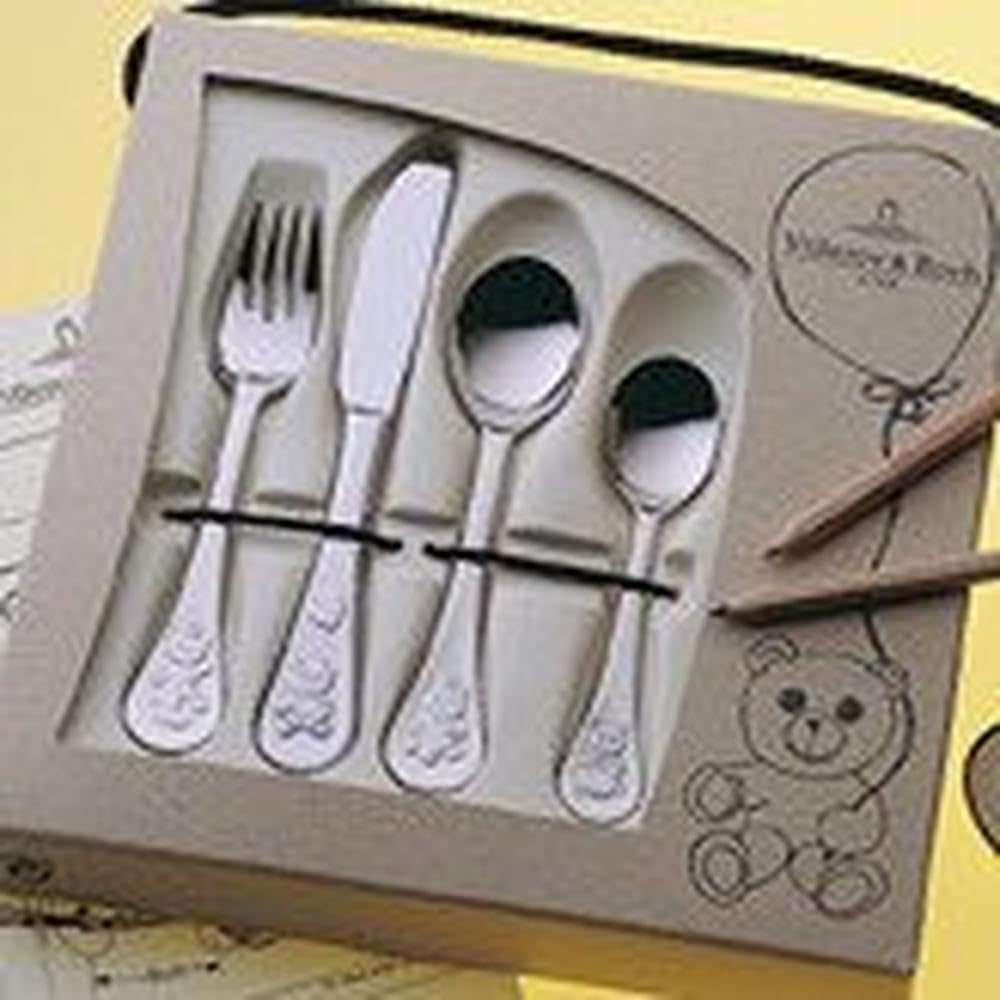 Villeroy und Boch Kinderbesteck Teddy 4-teilig, Edelstahl 18/10 Kitchen Naty Shop