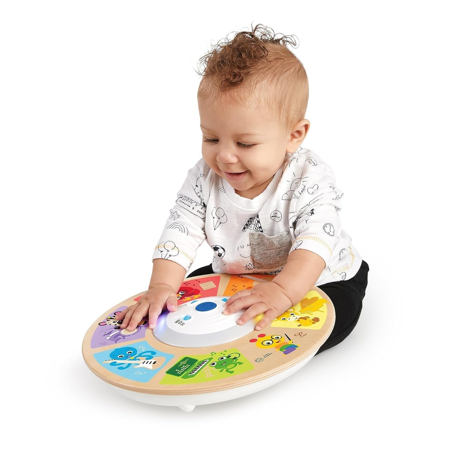Baby Einstein, Hape, Cal's Smart Sounds Symphony Magic Touch elektronisches Aktivitätsspielzeug aus Holz in 3 Sprachen (Englisch, Französisch und Spanisch), 3 Modi, ab 6 Monaten Babyspielzeug Naty Shop