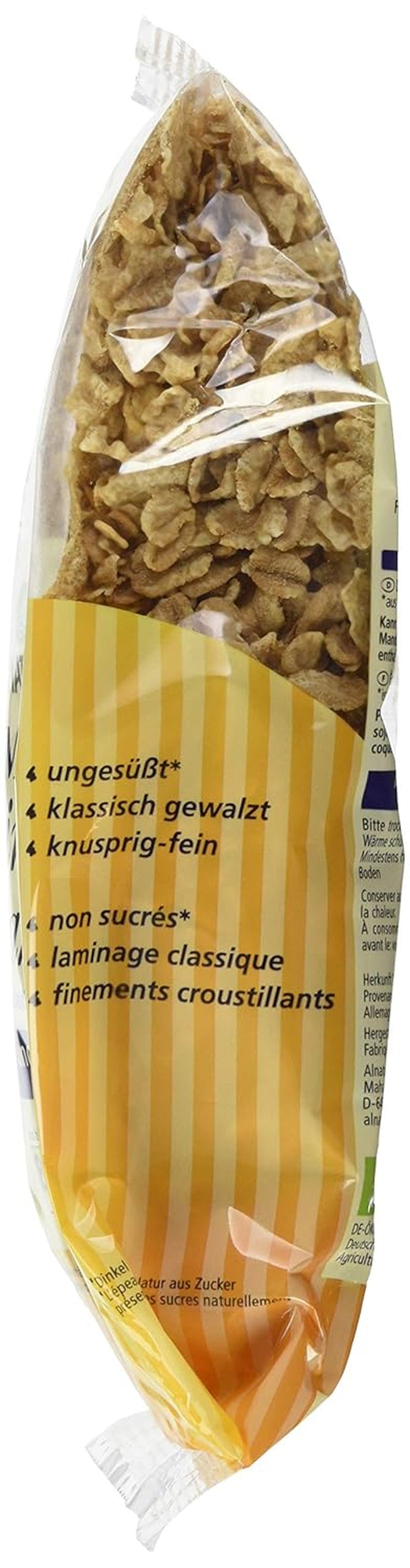 Mini-Dinkelflocken – Bio-Qualität – ungesüßt, knackig – Frühstück, 175 g