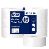 Toilettenpapier Tork Jumbo White T1, Advanced, 2 Schichten, 6 × 380 M, 472118