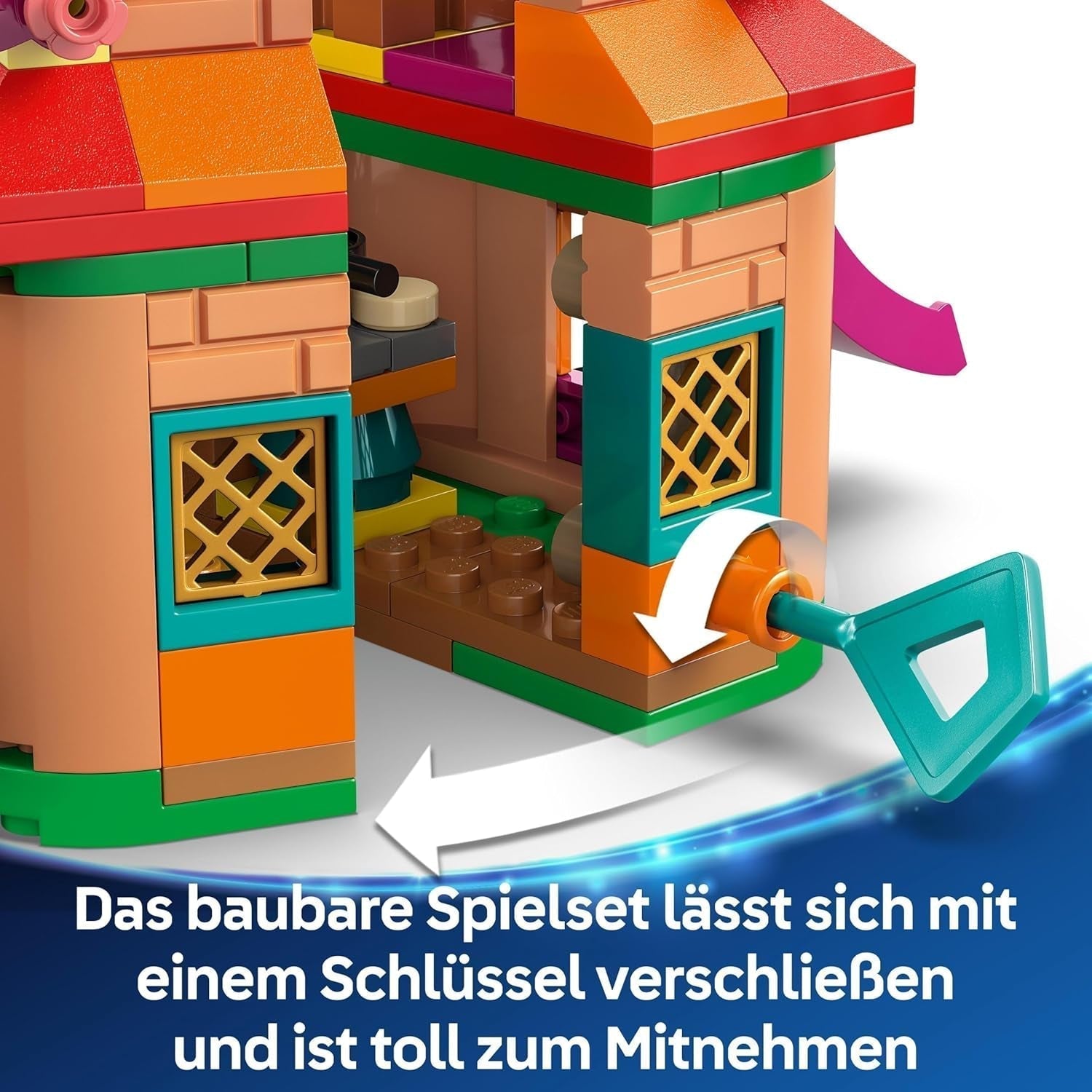LEGO® Disney Encanto Mini House, Konstruktionsspielzeug für Mädchen ab 5 Jahren, Fantasy-Spielzeug und Bauset mit Mirabel und Antonio Mini Dolls, einer Capybara-Figur und Schlüssel 43261 Bausets Besuchen Sie den LEGO-Store
