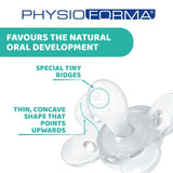 Chicco PhysioForma Comfort Schnuller 6-16 Monate, 1 Stück, Schnuller mit Silikonsauger, unterstützt die physiologische Atmung und fördert die korrekte orale Entwicklung, blau