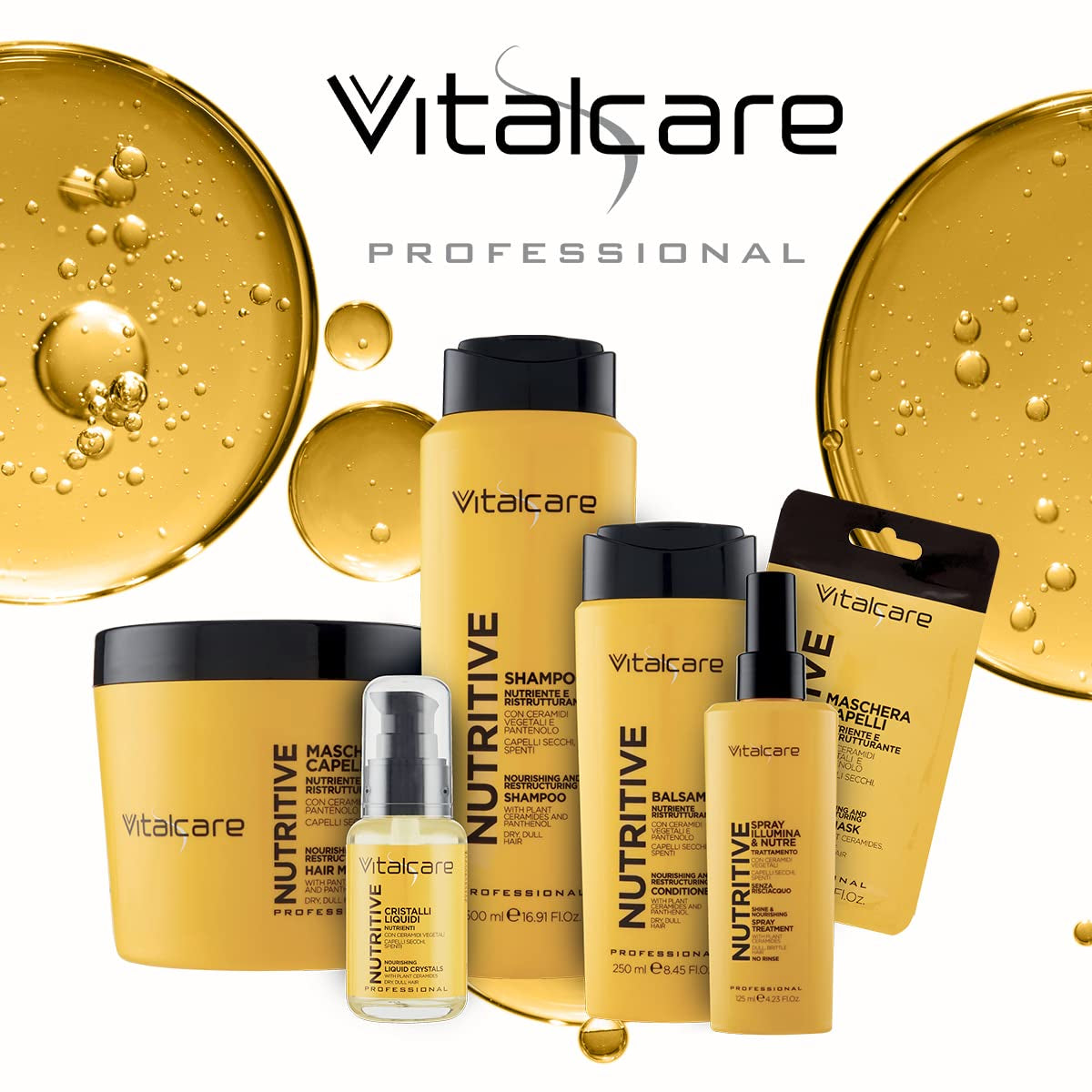 | Nutritive – nährende und regenerierende Haarmaske, Behandlung für trockenes und glänzendes Haar, mit pflanzlichen Ceramiden und Panthenol, 25 ml Naty Shop Haarmaske