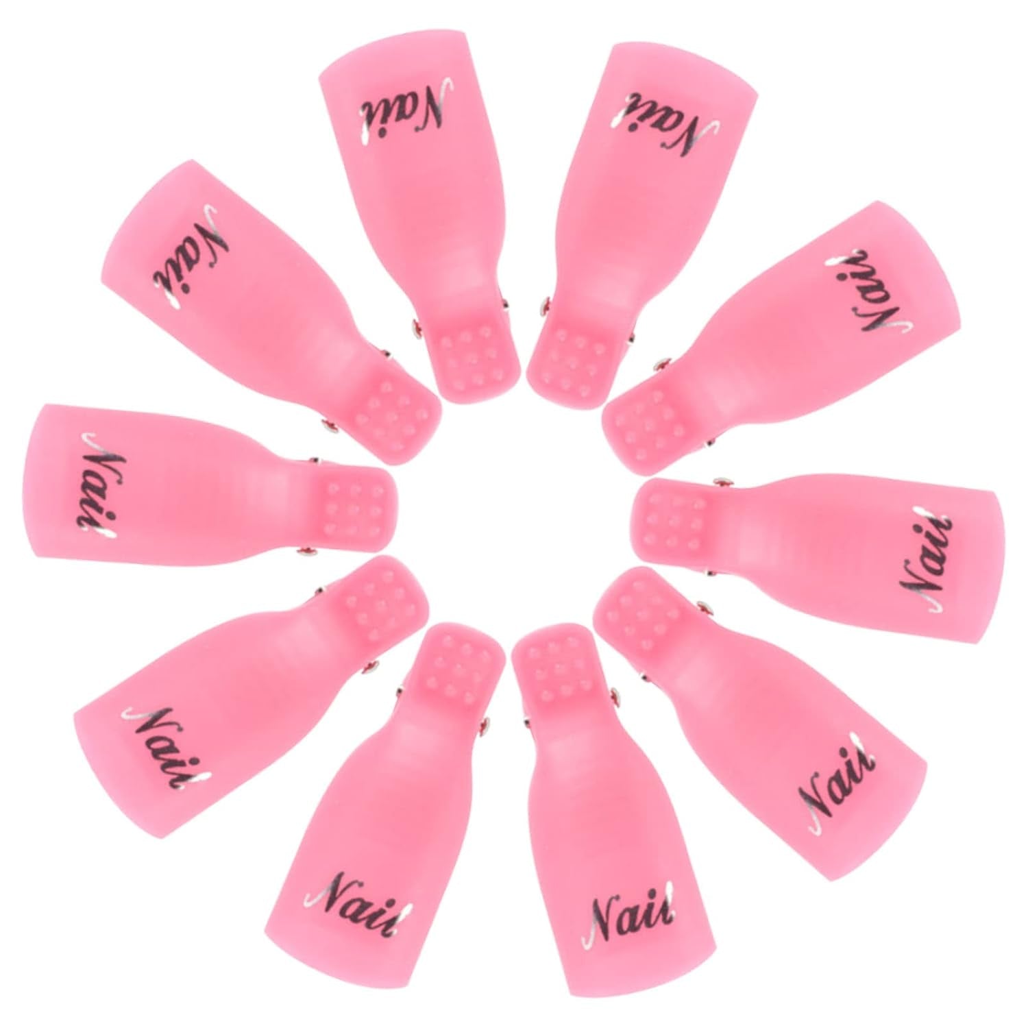 Hanyousheng Nagellackentferner Clips, Nagel Clips, 10 Stück Schwarz Nagelclips, Nagel Klammer, Nails Art ​Gel Cap, Soak Off Clip Cap UV Gel Poliermittel Entferner Wrap Nail Tool