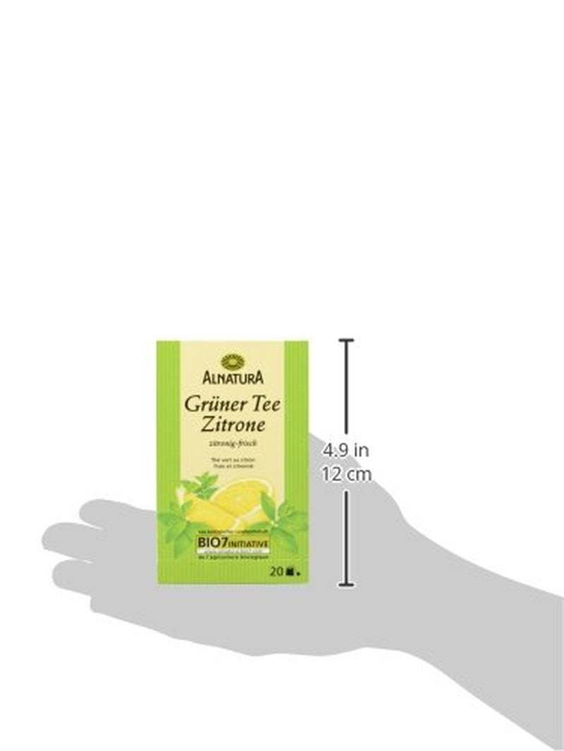 Bio-Grüntee mit Zitrone, 20 Beutel, 40 g