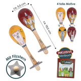 HEJ LØNNE 2er-Set Holzglocken – Maracas für Kinder – Musikinstrument aus Holz zur Förderung von Motorik, Koordination und Sozialverhalten – Holzglocke für Kinder – Kinderspielzeug Toys Bebe Naty Shop
