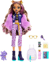 Monster High Clawdeen Wolf Puppe mit Crescent Dog und Zubehör wie Rucksack, Kalender, Snacks und mehr, HRP65 Naty Shop Dolls