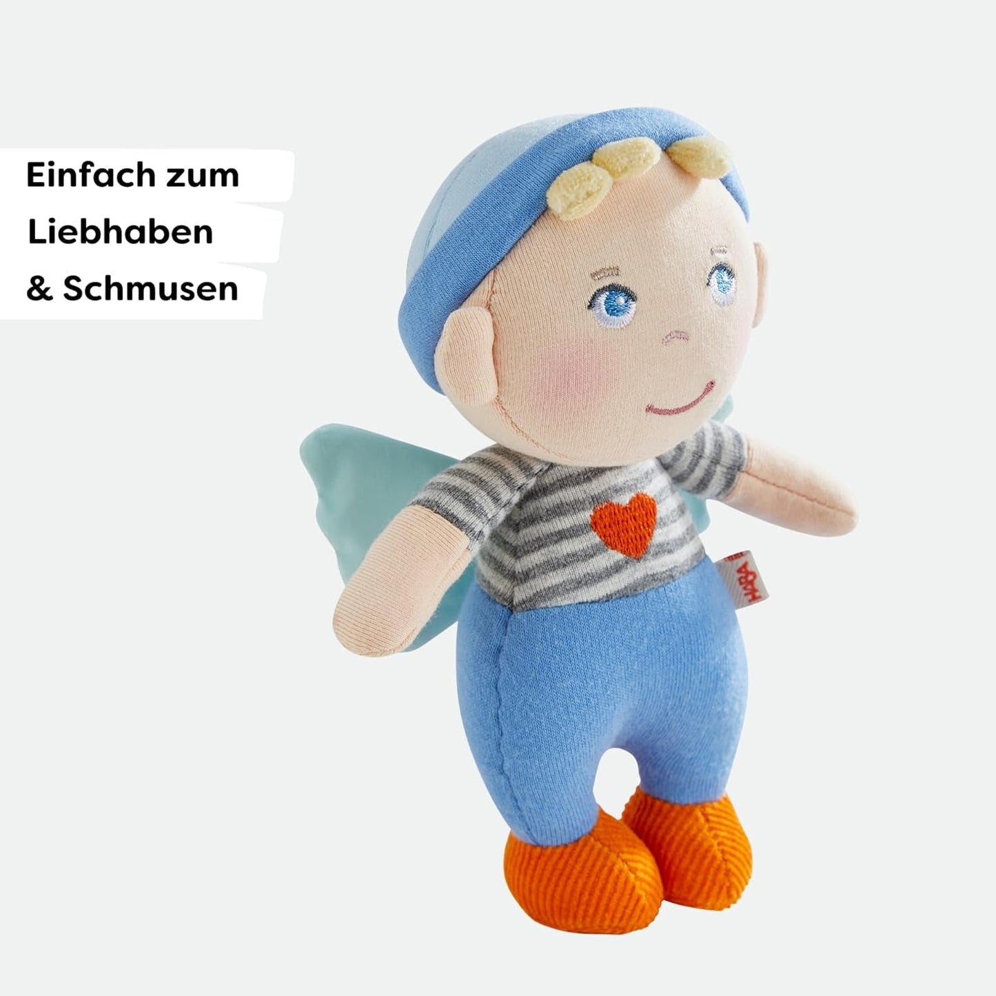 HABA Schutzengel-Matten – Süße Textilpuppe (15 cm), ideales Willkommensgeschenk für Babys und Kleinkinder – Waschbar bei 30 °C – 2011869001