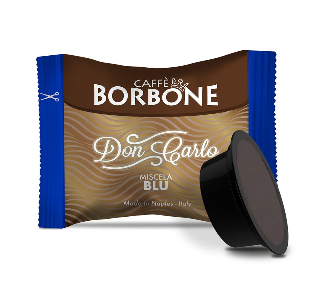 Caffè Borbone Kaffee Kapseln Don Carlo, Blue Mischung - 100 Stück - Kompatibel mit Kaffeemaschinen der Marke Lavazza®* A Modo Mio®*