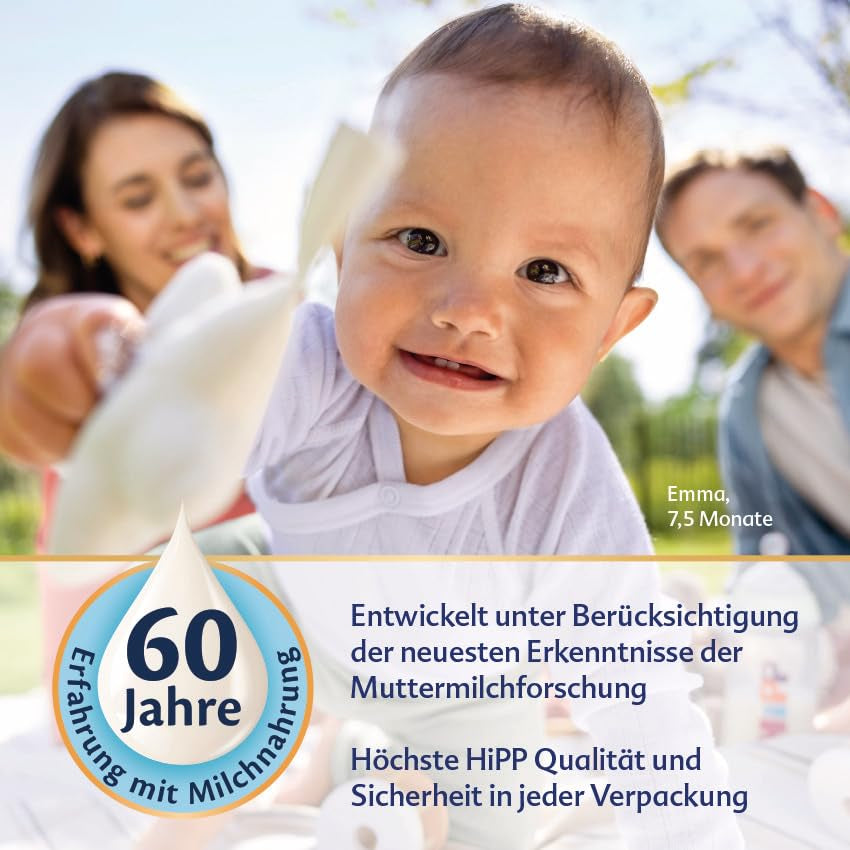 HiPP PRE Bio-Combiotic-Formel, trinkfertig (6 x 200 ml). Säuglingsmilch von Geburt an enthält nur Laktose als Kohlenhydrate, beste Bio-Qualität