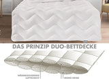 Traumnacht Cosy - Bettwäsche-Set 4 Jahreszeiten, 1 X teilbare Steppdecke 135 x 200 und 1 X Kissen 80 x 80 cm, Öko-Tex-zertifiziert, weiß, entwickelt in Deutschland, (2er-Pack) Steppdecken und Steppdecken Naty Shop