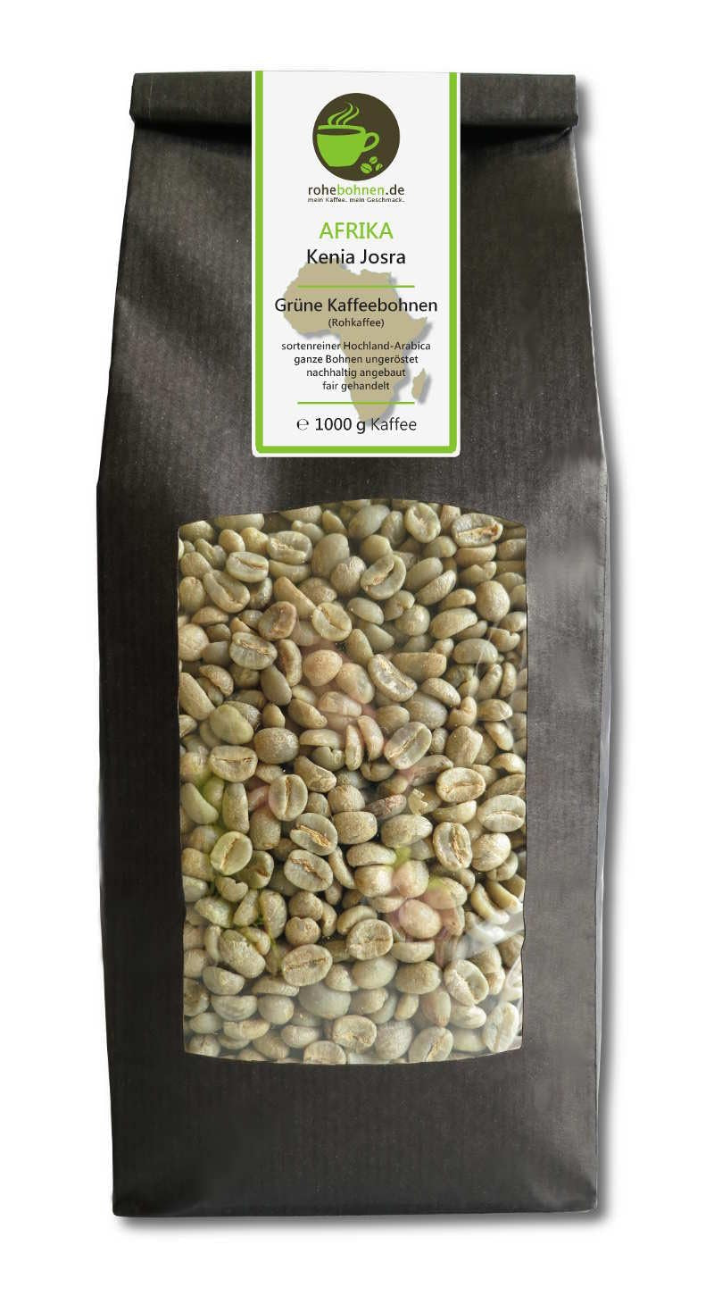 Rohkaffee - Green Highland Coffee Kenya Josra (grüne Kaffeebohnen 1000g) - GMP-zertifiziert