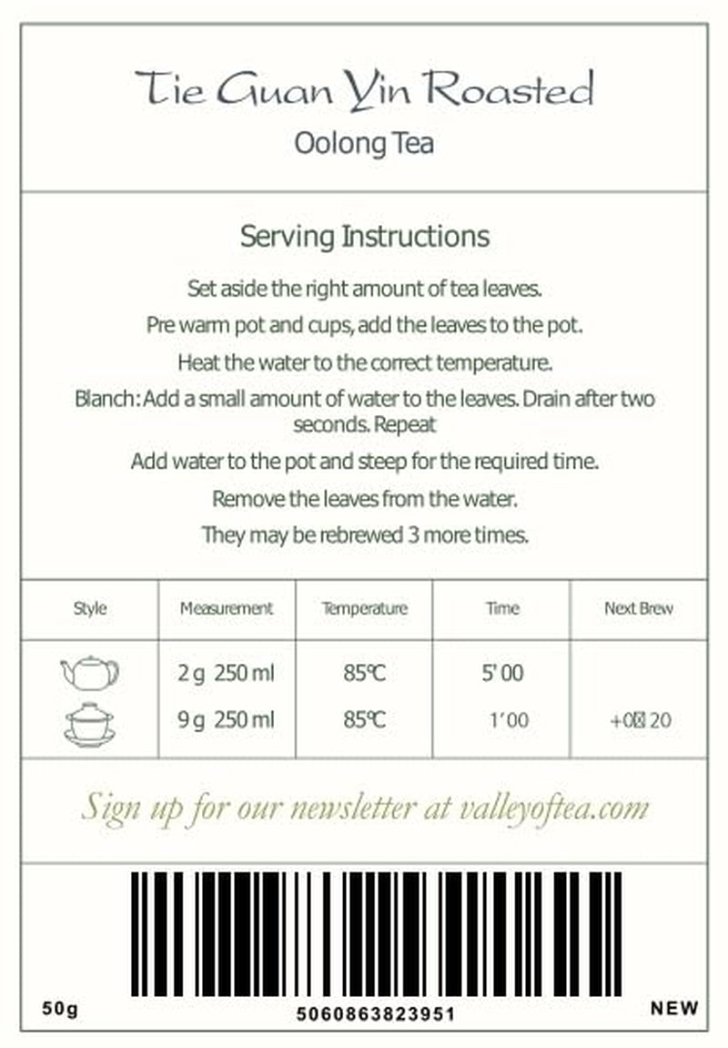 Tie Guan Yin Oolong Tee – gerösteter blauer Tee Ti Kuan Yin China – chinesischer Wu Long Tee Tieguanyin – blauer Tee Olongh Tee Olongo Tee