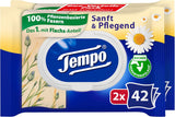Tempo Toilettentücher „Gentle & Caring“ – Megapack – 16 Packungen à 42 Tücher – Duo Packs – mit natürlicher Kamille – Toilettenpapier, dermatologisch getestet und neutral zum pH-Wert der Haut