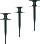 3er-Set Schlauchführungen, grün, 24 x 9 cm | Gartenschlauch- und Kabelführung mit Erdanker | Schlauchtrommel zum Schutz von Beeten und Hauswänden | Haspel für Gartenschlauch und Kabel