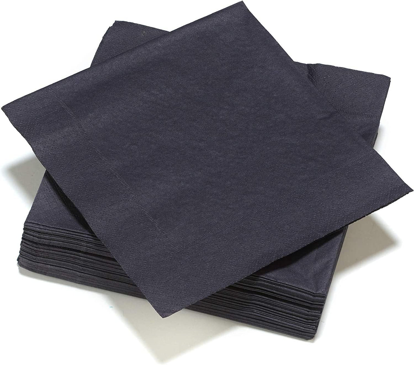 - Seidenfaserservietten - Schwarz - Fsc®-zertifizierte Papierservietten - Recycelbar und biologisch abbaubar - Größe 40 x 40 cm - 3 Schichten - 40 Servietten