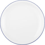 Seltmann Weiden 18-teiliges Kaffeeservice | Kompaktserie, blauer Rand | Das Set beinhaltet 6 Frühstücksteller, 6 Kaffeetassen und 6 Untertassen, blau