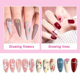 Sularpek Nail Art Liner Pinsel, 5 Stück Profi Detail Fine Nails Gel Nails Pinsel, Nagel Pinsel Dünn Für Beauty Frauen Nagelstudio (5 Größen, Rosa)