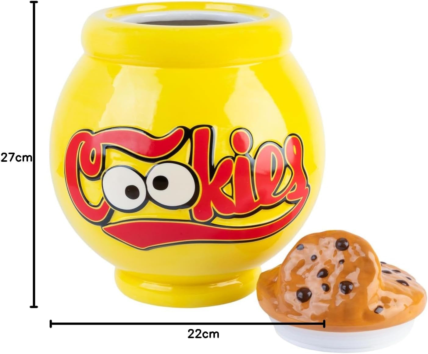 Grupo Erik Keksdose aus Keramik, Sesamstraße, Krümelmonster – Keksdose mit Deckel, groß, 21,0 x 27,0 x 22,0 cm, Vorratsdose mit Deckel, offizielles Sesamstraßen-Merchandise-Aufbewahrungsboxen für Lebensmittel, Naty Shop